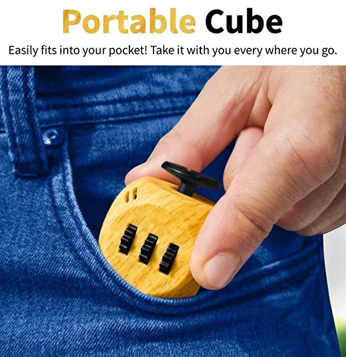 Fidget Cube Toys, 6-stronna kostka antystresowa Magic Cube dla dzieci Dorośli Autyzm ADHD OCD Łagodzenie lęku Focus, EDC Zabawki sensoryczne na rękę