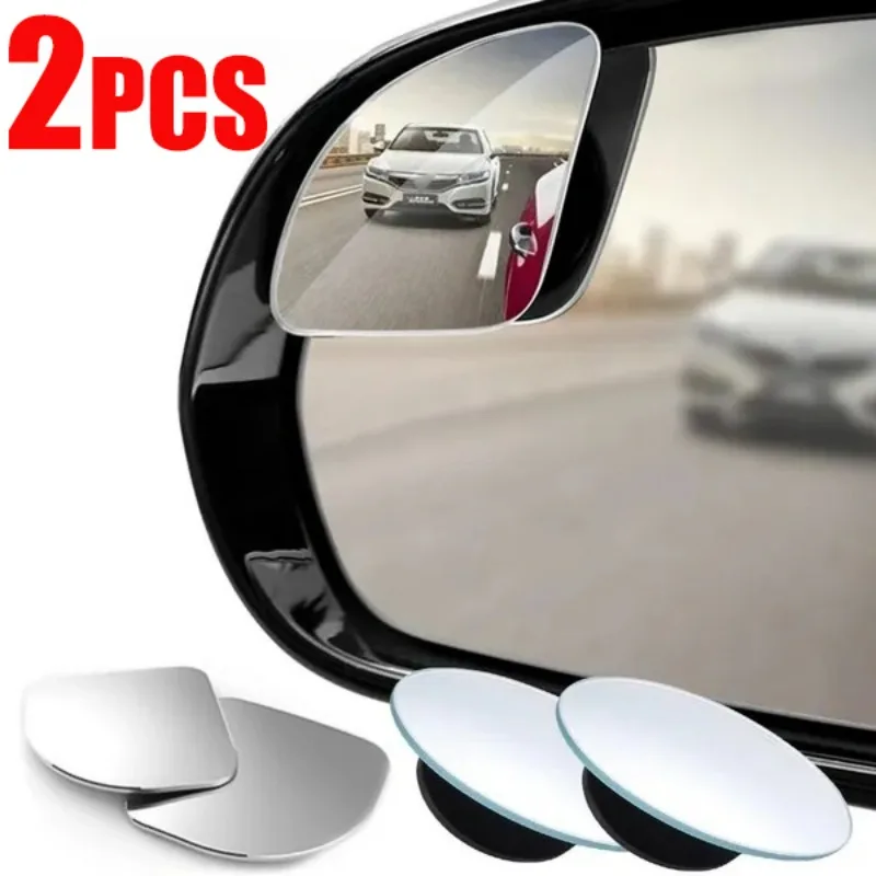 

2pcs Car Blind Spot Mirror Frameless Auxiliary Rearview Mirror Auto Motorcycle Universal Car Wide Angle Adjustable Small Mirrors