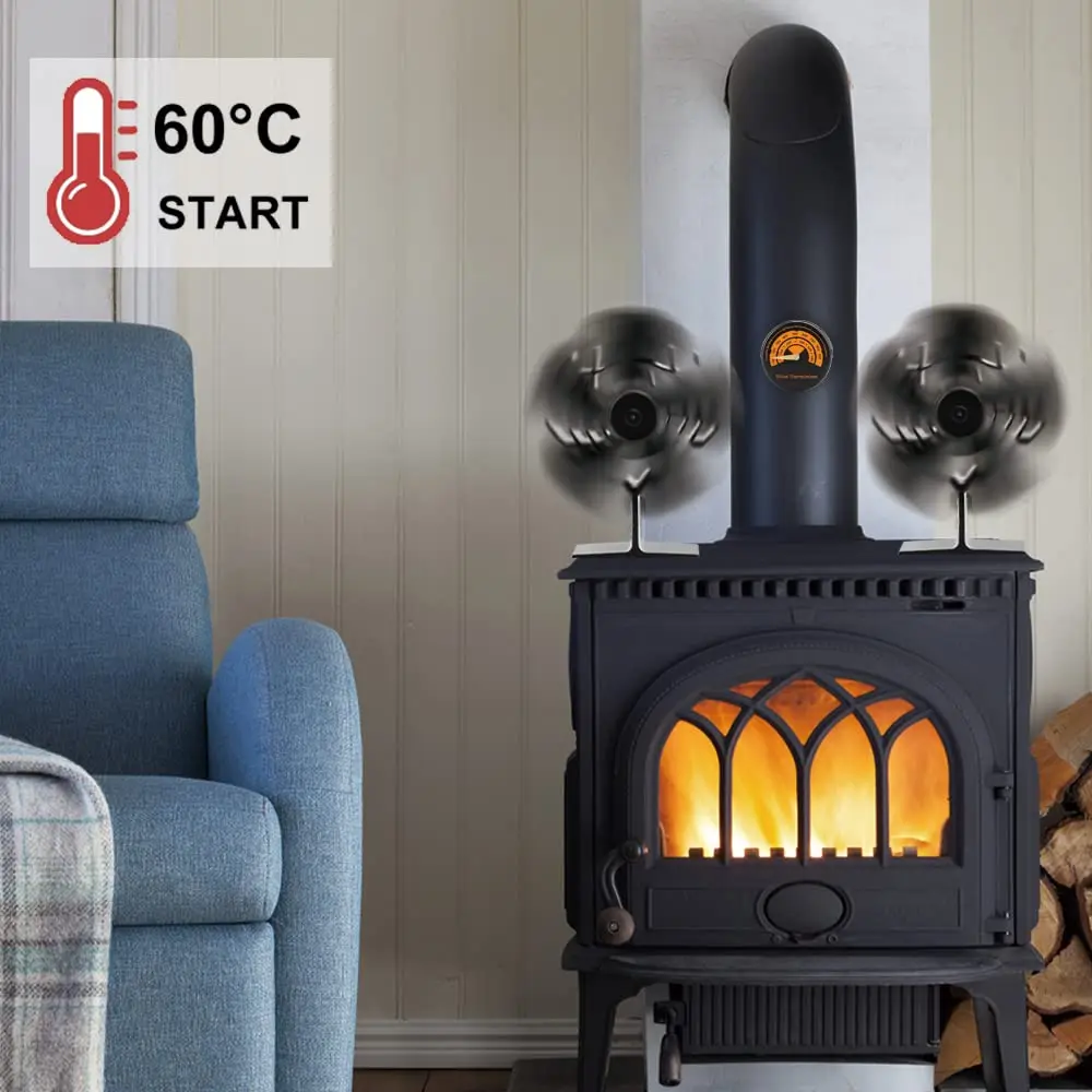 4/5/7 Blade Fireplace Fan Non-Electric Fan Wood Stove Heat Powered Silent Operation Thermoelectric Eco Fans For Home Burner