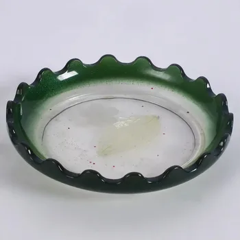 Mirror Waved Dish Crystal Glue Silicone Mold Handmade Round Flat Bottom Storage Box Molds DIY Accessories Arts Crafts Clay Mold 2