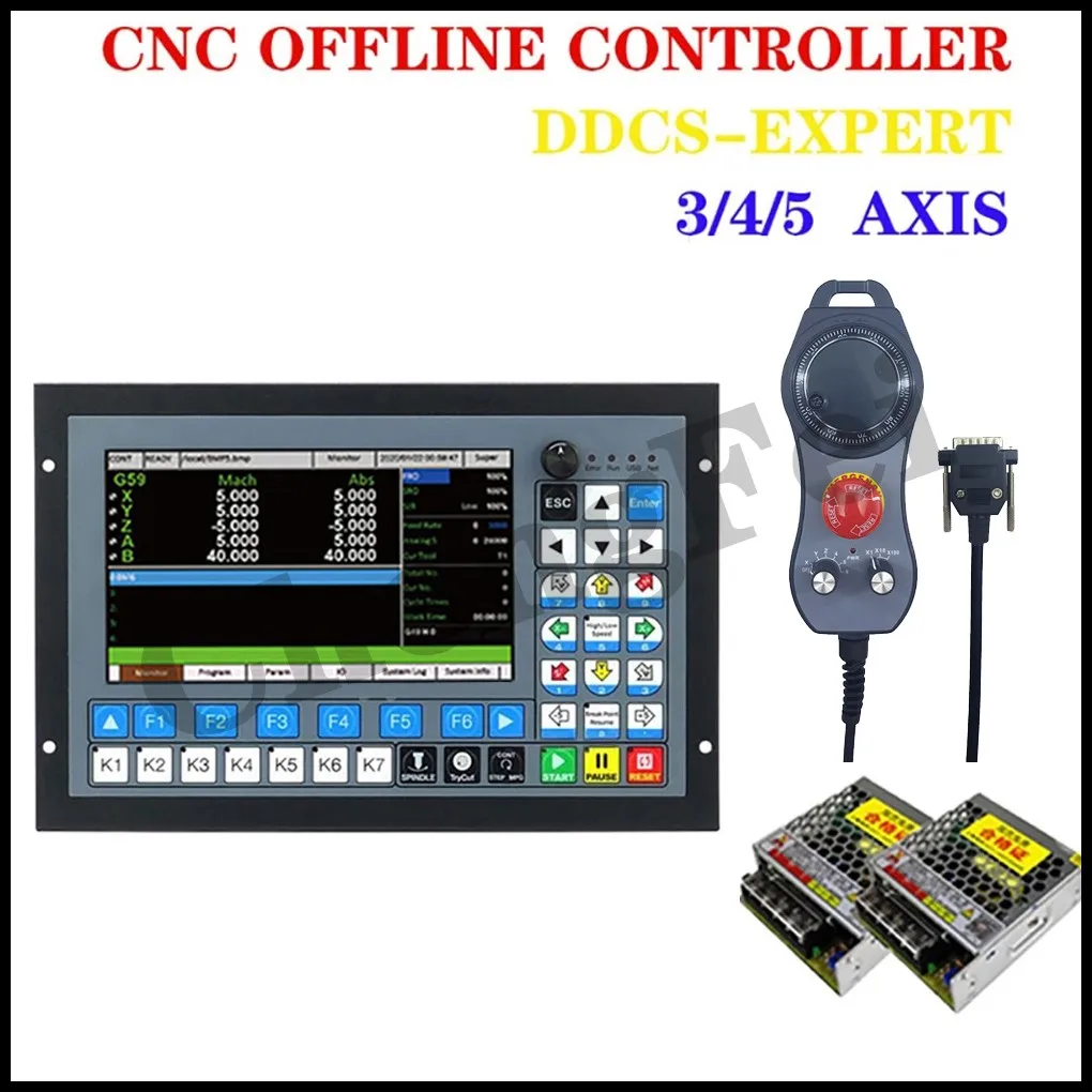 

CNC DDCS EXPERT 3/4/5 axis independent offline controller, support closed-loop stepper servo/ATC controller, replace DDCSV3.1MPG