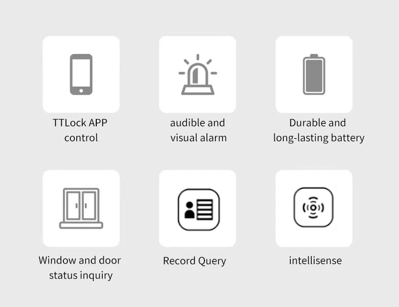 Wireless TTLOCK Compatible Door Sensor Bluetooth Door Status Sensor Works With T