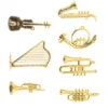 7pcs Mini Musical Instruments Christmas Tree Hanging naments Xmas Decor Miniature Instruments Home Decor Plastic Instrument 3