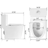 Dual Flush Elongated Standard One Piece Toilet with Comfortable Seat Height, Powerful & Quiet Dual Flush Modern Toilet 4