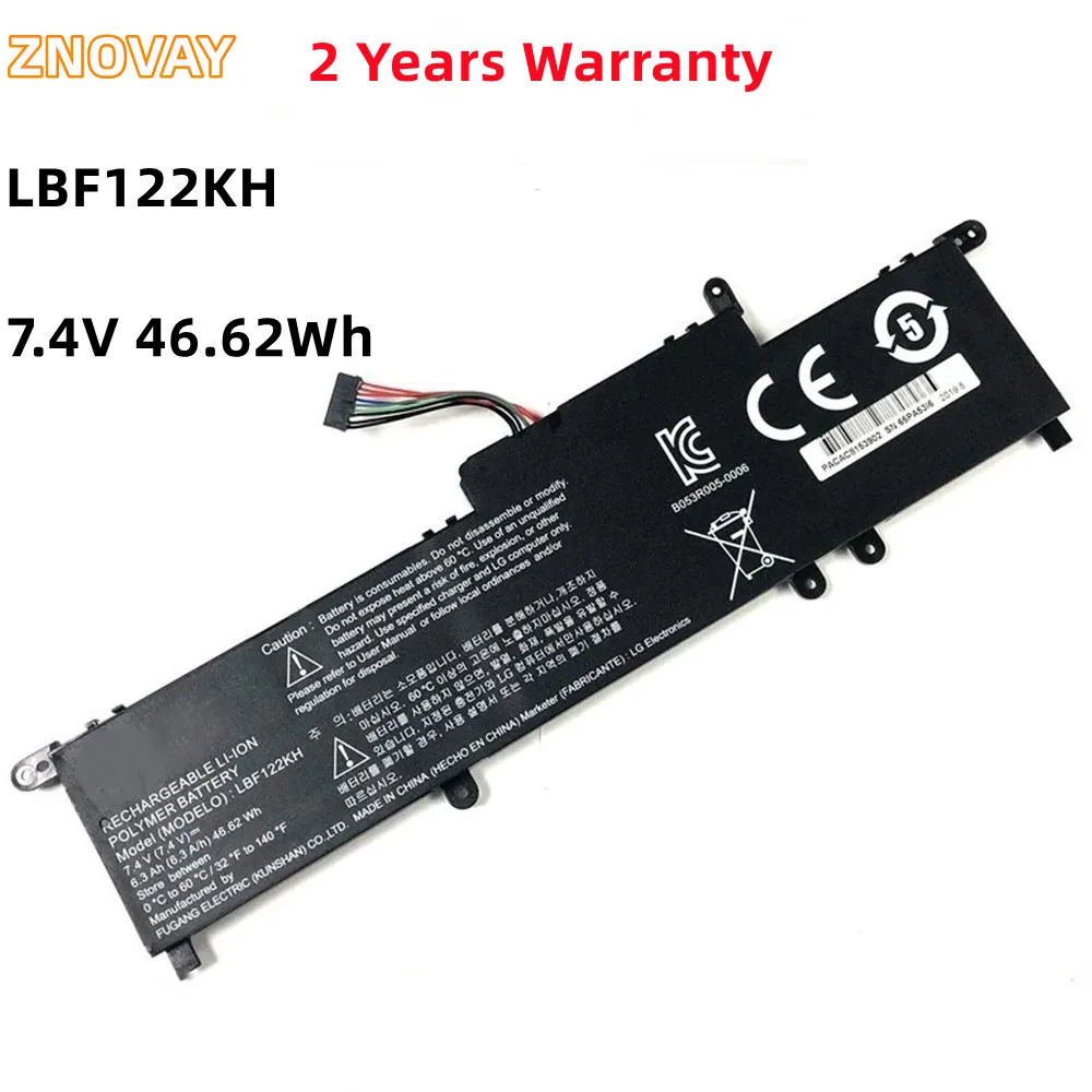 

ZNOVAY LBF122KH Battery For LG Xnote P210 P220 P330 Tablet Notebook P210-G.AE21G P210-GE20K Genuine laptop battery 7.4V 46.62Wh