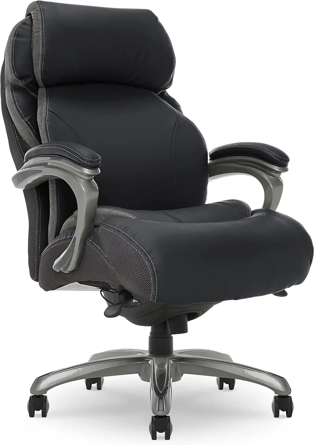 

Big and Tall Executive Office Chair AIR Technology and Smart Layers Premium Elite Foam Supports up to 350 Pounds Bonded Leather
