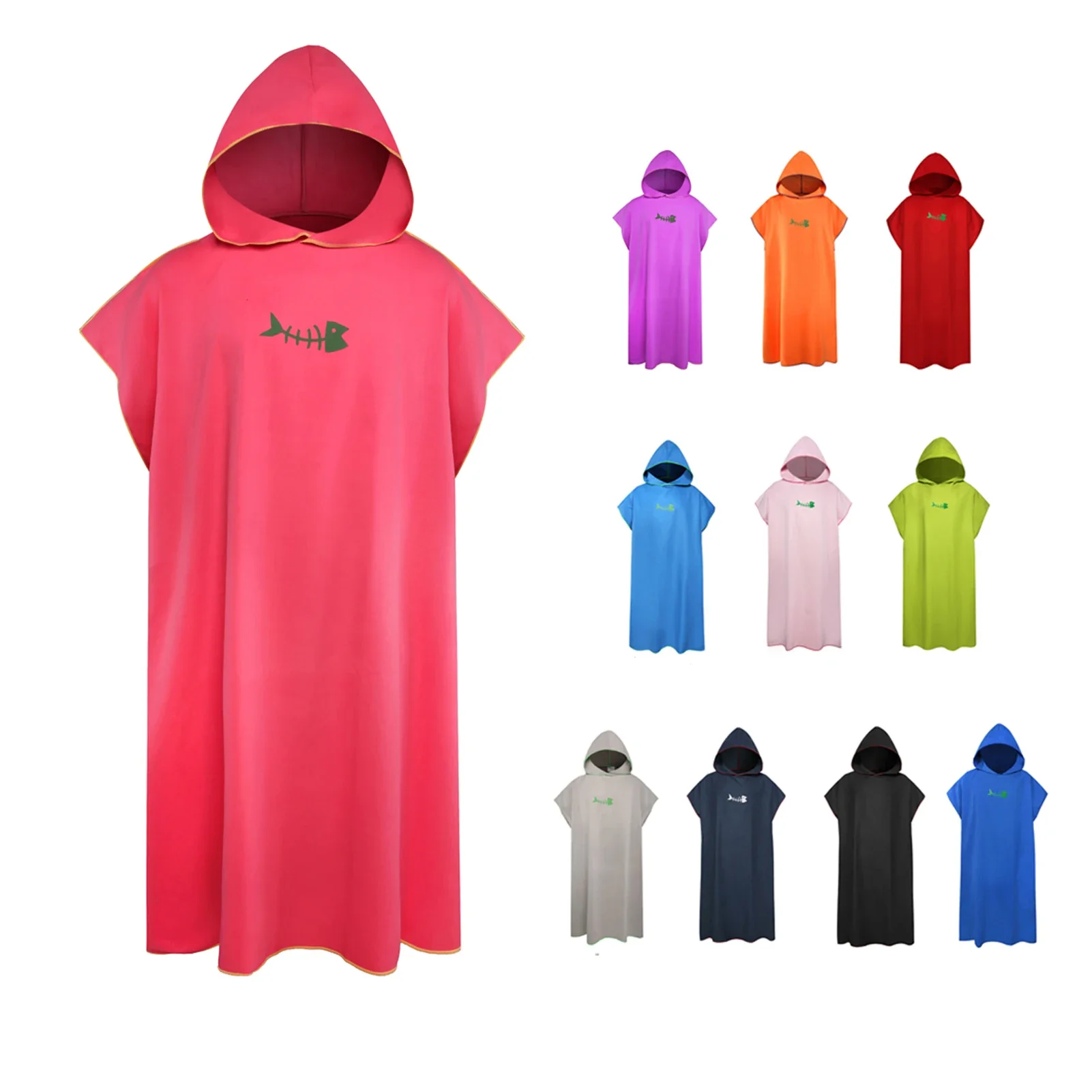 

Microfiber Surf Poncho Changing Bath Robe Quick Dry Beach Towel Bathrobe Cloak Water Absorbent Bath Towels Hooded Surfing Gown