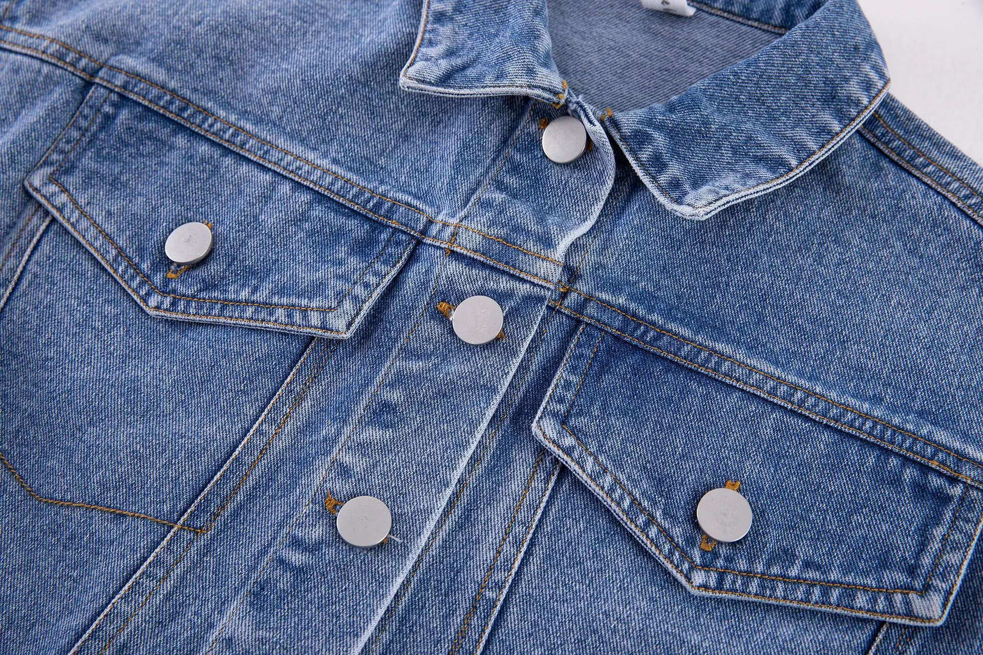 2024 Autumn New Children Denim Coat Oversized Girls Long Sleeve Pocket Jacket Kids Casual Coats Fashion Toddler Boys Outerwear - Image 6