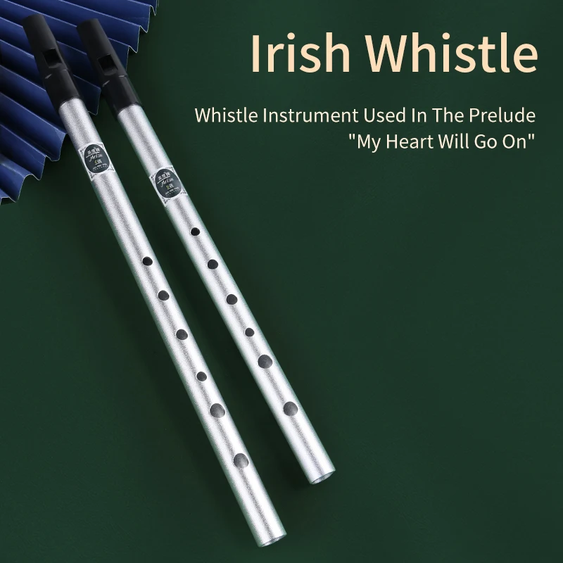 Irish Whistle Flute C/D key Ireland Flute Tin Penny Whistle 6 Hole Flute Musical Instrument
