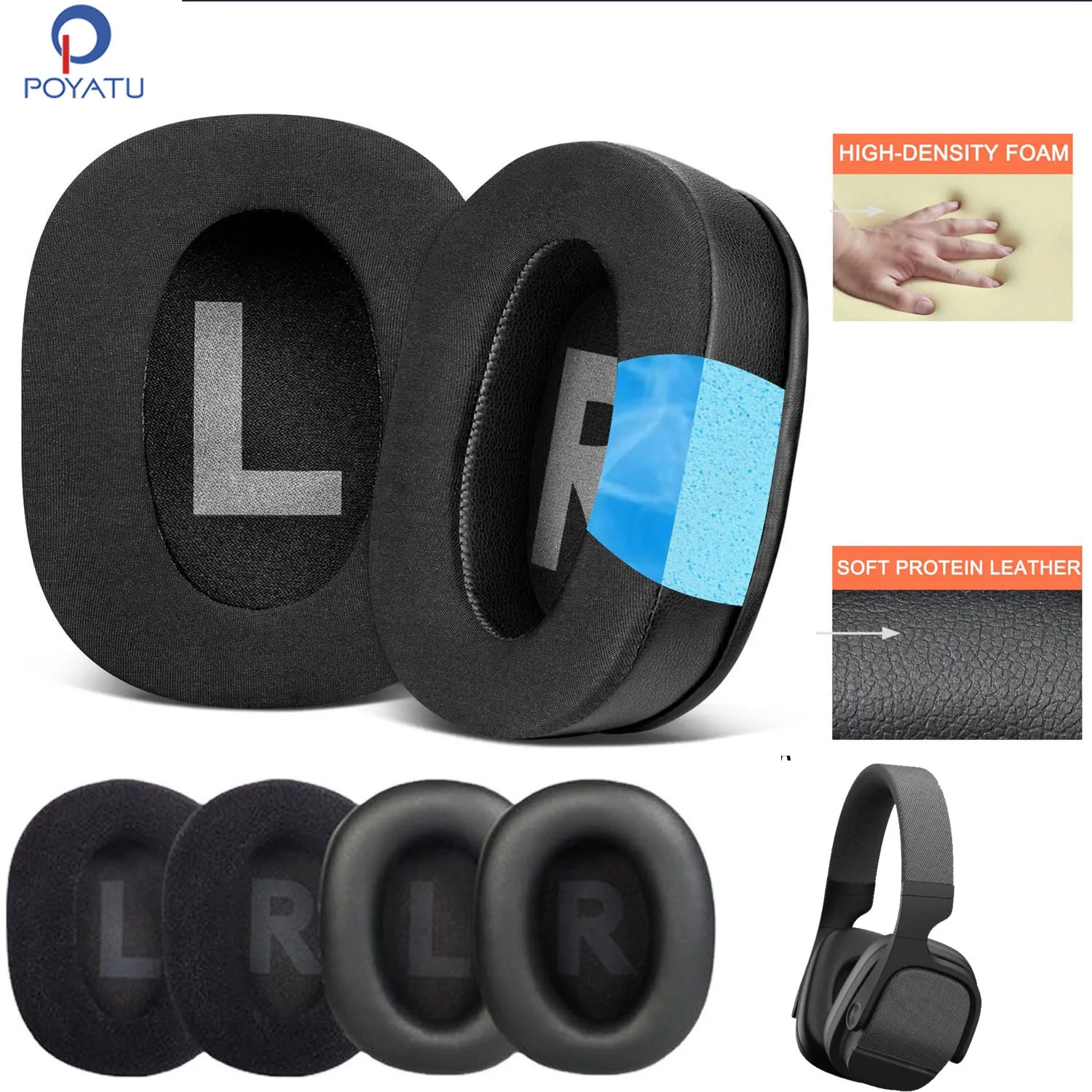 DIY YH-L700A Earpads for Yamaha YH L700A Headphones Memory Foam Ear Pads Cushions Earmuff YHL700A & Headphone Case
