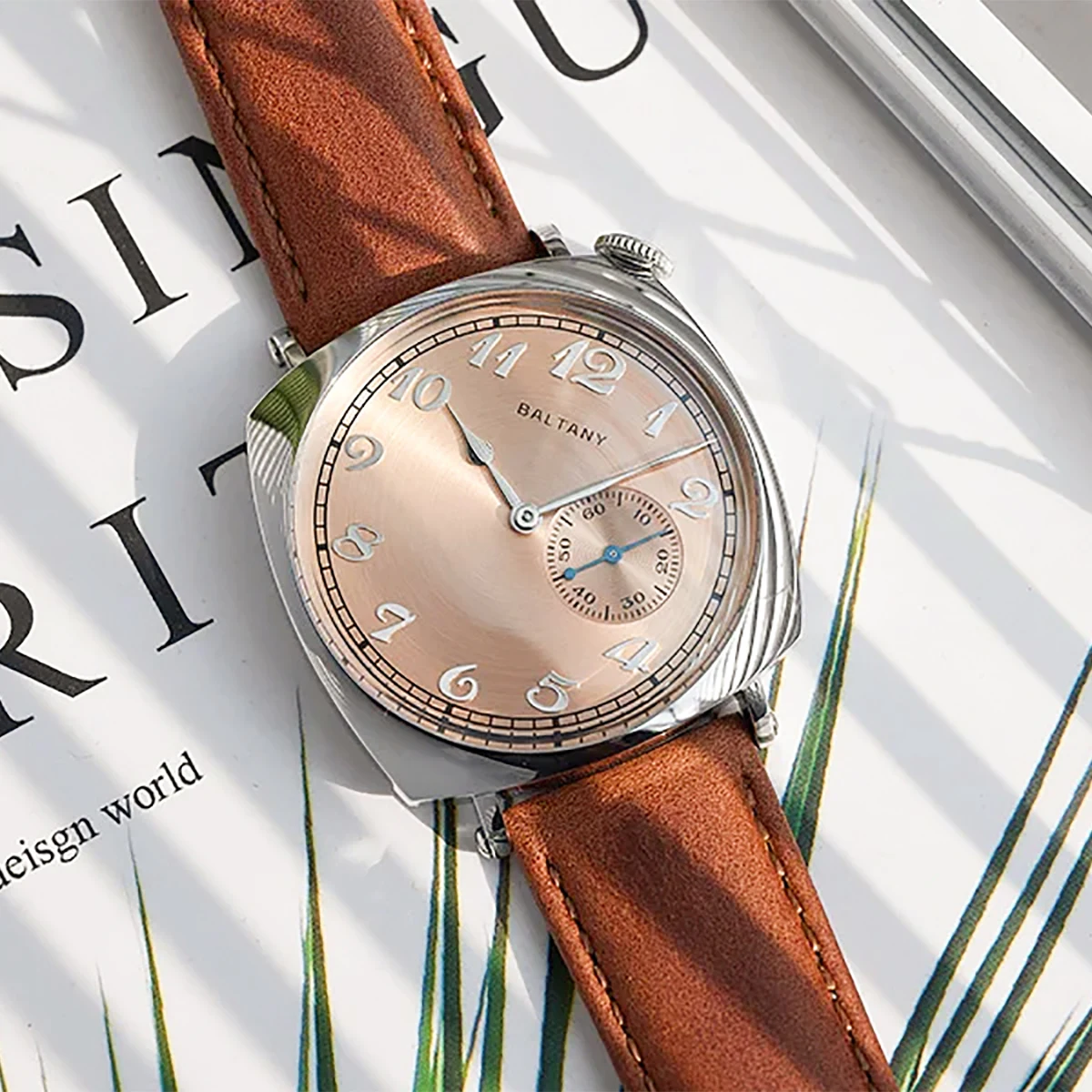 Baltany 1921 ST1701 klasyczny męski automatyczny zegarek mechaniczny luksusowy szafirowy skórzany wodoodporny zegarek 5Bar reloj hombre