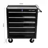 5-Drawer Rolling Tool Cart Organizer Steel Rolling Tool Trolley with Lockable Drawers Portable Tool Storage Chest on Wheels 2