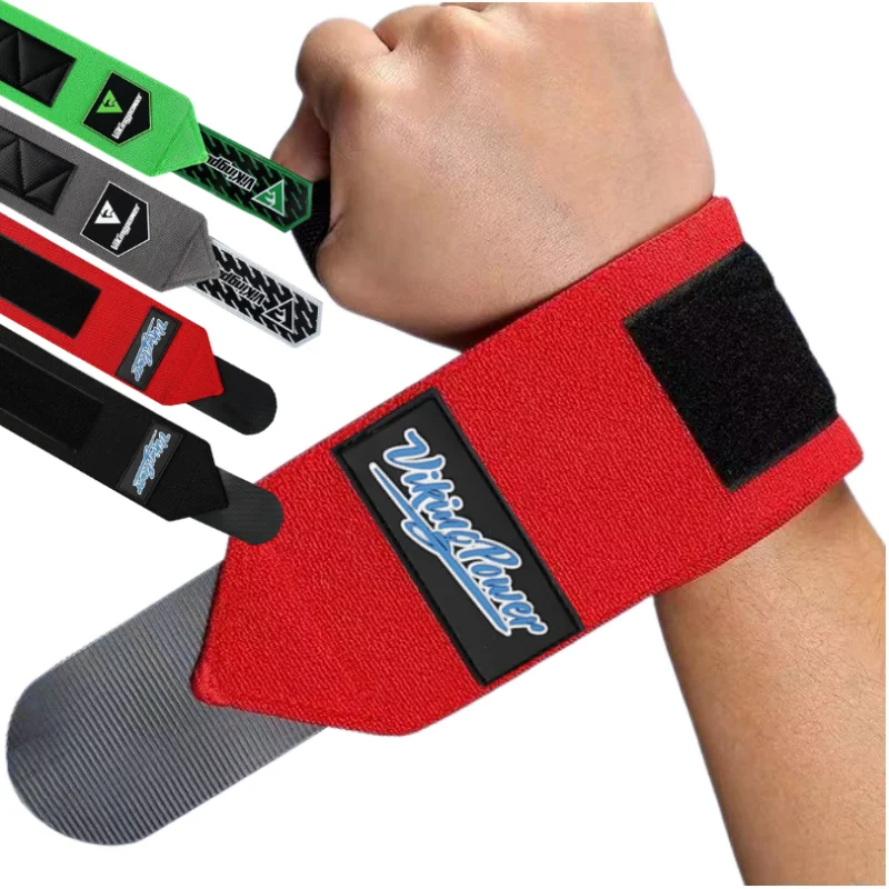 1 Pair Weightlifting Wrist Wrap Professional Elastic Wrist Wrap With