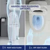 Smart Toilet with 1.28GPF Auto Flush Heated Seat，Toilet with Foot Kick Operation Night Light，One Piece Tankless Toilet 6