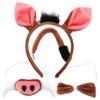 Headbands Lamb Warthog Bandana Animal Pig Ear Fake Nose Ears Costume Accessory Animals 2