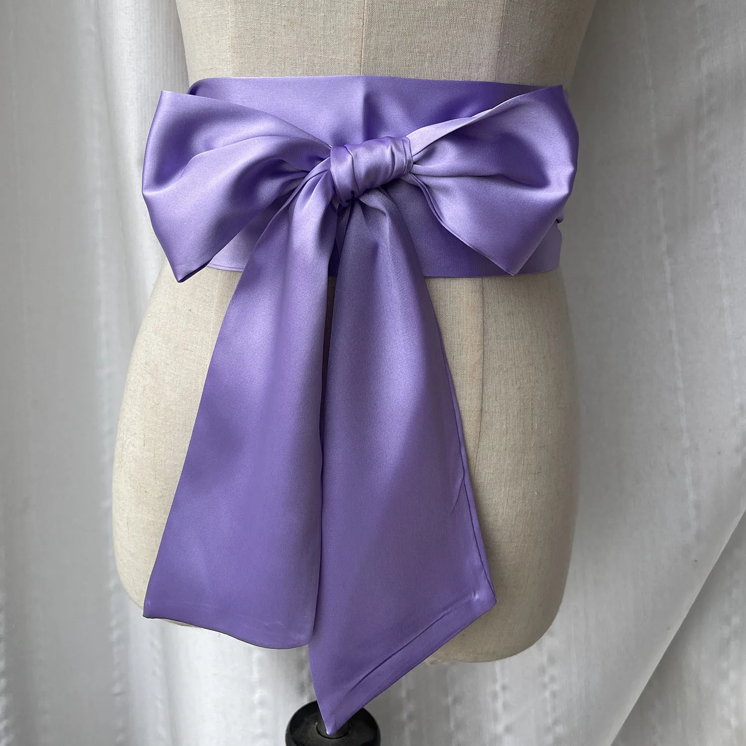 Elegant Satin Bow Corset Belt - Wide Waistband in Multiple Colors
