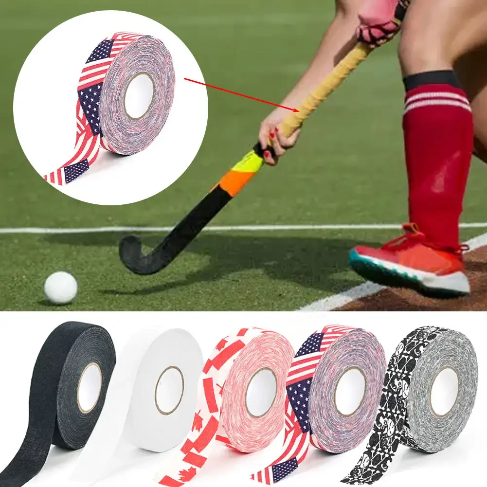 Ice Hockey Cloth Tape 2.5cm*25m Water Resistant Sports Tape Roller Hockey Wrapping Belt Stick Tapes for Badminton Grip