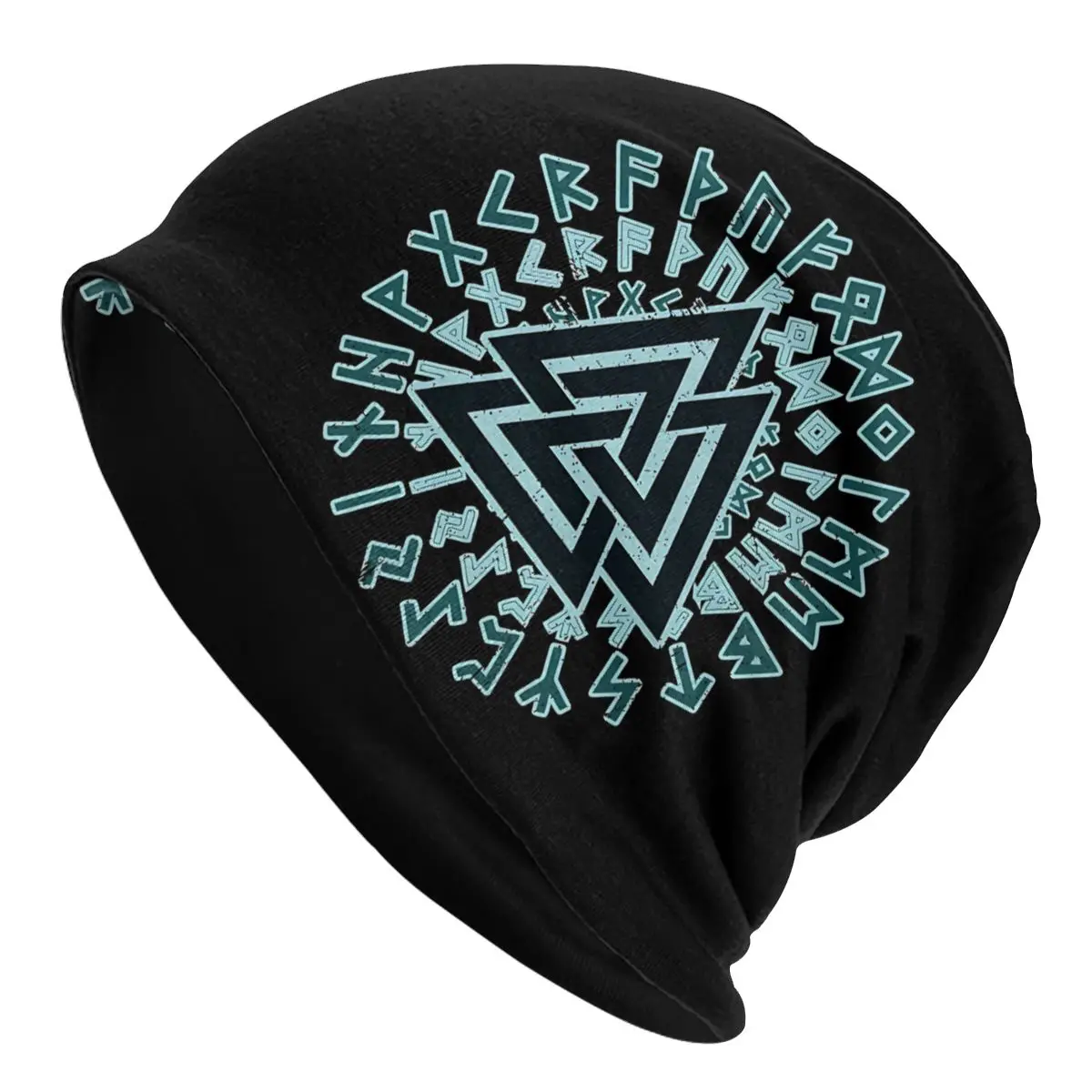 

Viking Skullies Beanies Caps Grip Valknut Triangle Norse Thin Hat Sport Sports Bonnet Hats for Men Women