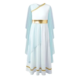 Kids Greek Costume Girls Roman Dress Ancient Greece Toga Gown Rome Halloween Princess Nobility Cosplay Carnival Fancy Dress Up