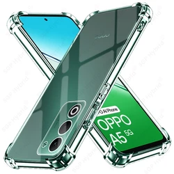 Shockproof Clear Silicone Back Cover with Airbags - Oppo A5m 4G (Transparent)