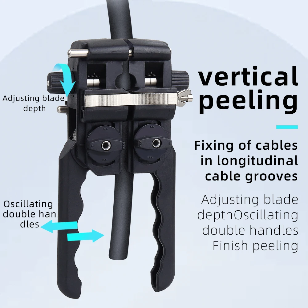 Fiber Optic Stripper  tool 8-30MM Longitudinal Cable Jacket Slitter Cable Sheath Opening Cutter two-way opening