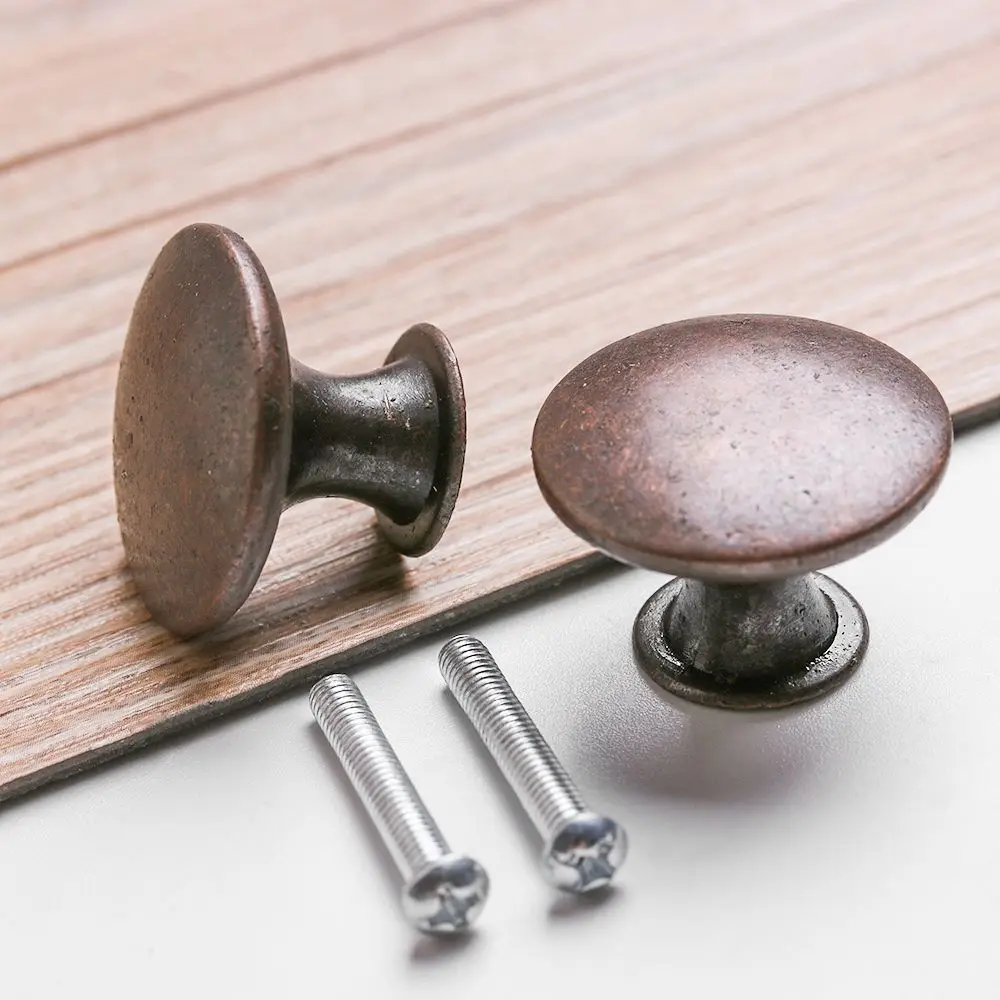 Antique Style Pull Handles Bronze Tone Retro Alloy Kitchen Drawer Cabinet Door Knobs Furniture Hardware Fittings 2Pcs