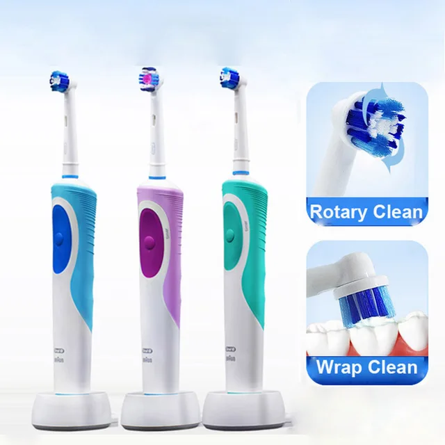 Oral B Electric Toothbrush D12 Rotation Vitality Smart Tooth Brush Inductive Rechargeable Replaceable Brush Head 4 Refills + Box 2
