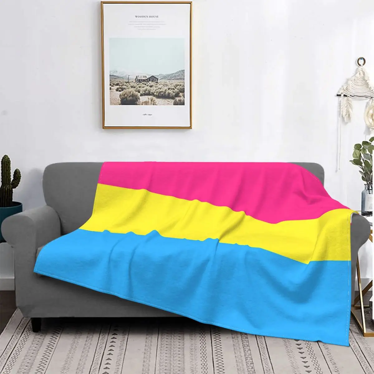 

Homosexual LGBT Gay Pride Rainbow Flag Blanket Flannel Textile Decor Multi-function Thin Throw Blankets for Sofa Outdoor Quilt