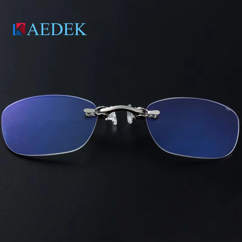 Gafas De Lectura Unisex Plegables Con Clip En La Nariz, Llavero De