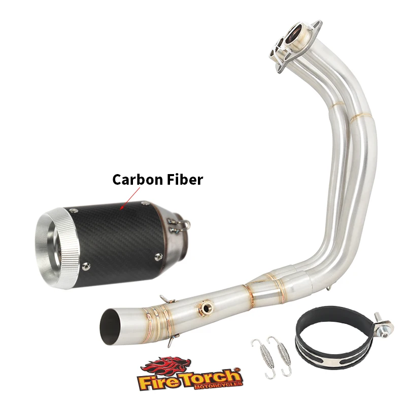 Slip On For Yamaha YZF R7 MT-07 FZ07 2021 2022 2023 Complete Motorcycle Exhaust System Front Link Pipe 51mm Muffler Moto Escape - Image 4