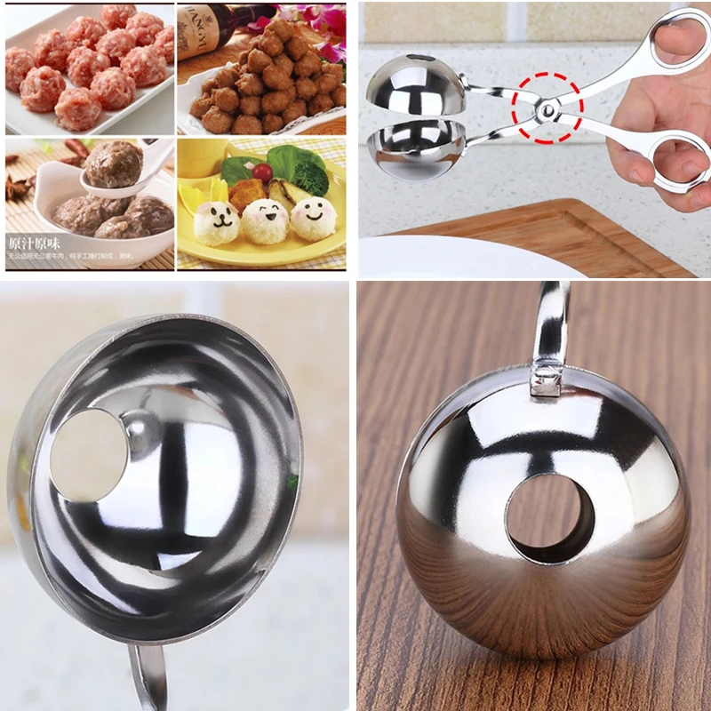 Stainless Steel Meatball Maker Clip Fish Ball Rice Ball Making Mold Form Tool Kitchen Accessories Gadgets cuisine