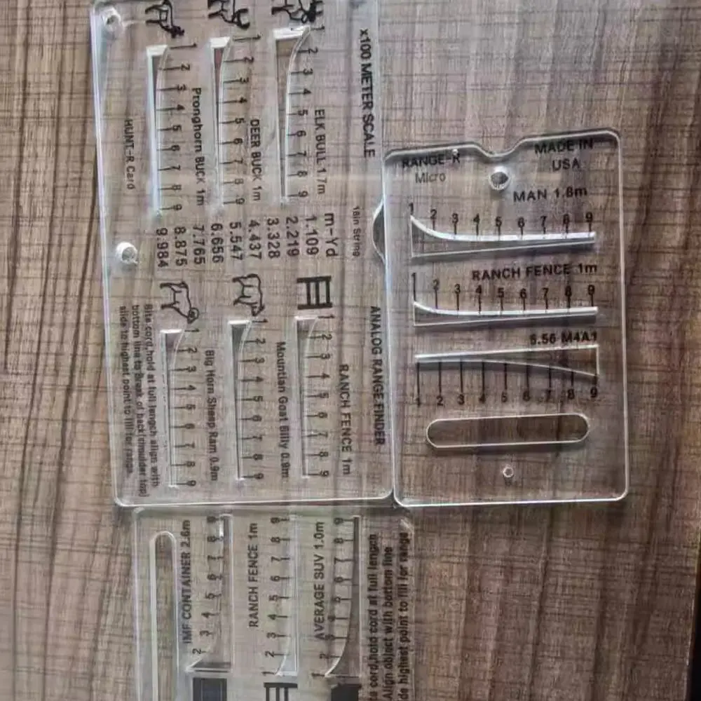 1 Pcs Outdoors Range Finder Card Range Field Tool Assist Rangefinder Suitable Be Suited To Outdoor Hunting Supplies