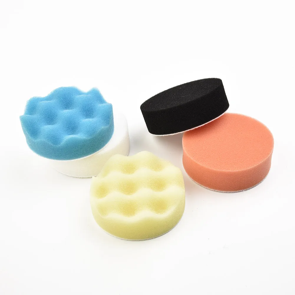

Bonnets Polishing pads Car Detailing Disc 50pcs Accessories Automotive Tools Buffing Flat Foam Mitts High Quality