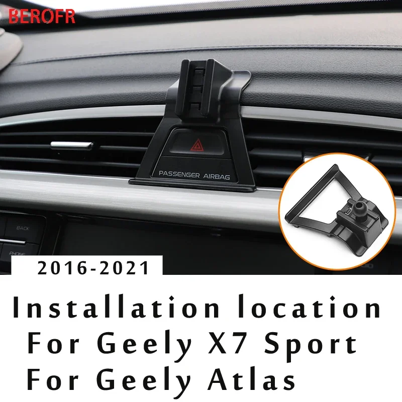 Geely X7 Sport Atlas pro 2018 2021 2022 용 자동차 전화 홀더 자동차 스타일링 브래킷 GPS 스탠드 회전식 지원 모바일 액세서리