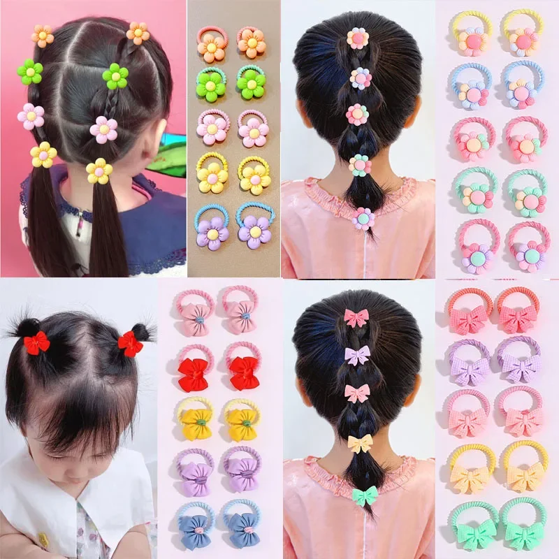 10 A Set Children's Hair Circle Leather Band Baby Headband Set