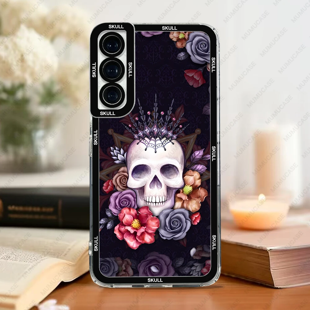 Case For Samsung Galaxy S20 S21 FE S22 S23 Ultra A13 A32 A33 A50 A52 A53 A73 A54 A14 Soft Cover Skull Rose Butterfly- S2924b9cef5ab4dbd9a8adf40a8b44b5bf