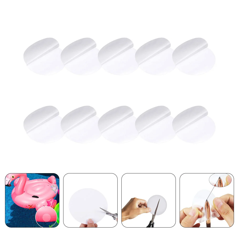10 Pcs Inflatable Product Repair Subsidy Tent Self Adhesive Pool Patch Pvc Convenient 4 pcs lot 25mm protection furniture sliding pad self adhes table chair foot convenient to move