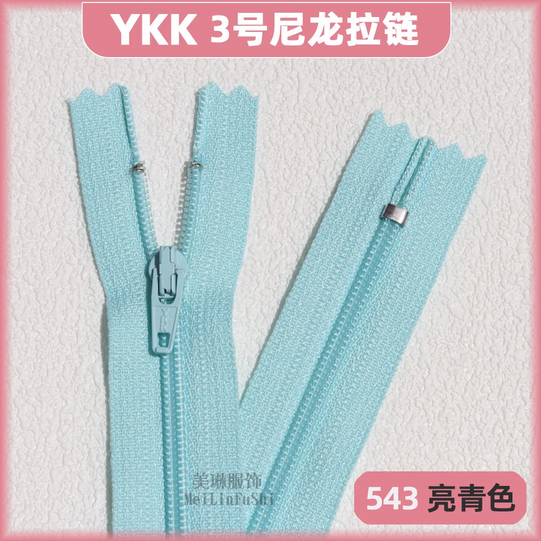 30 50 100 Stück YKK3 # Nylon-Reißverschluss mit geschlossenem Ende, 18 cm, Bekleidungszubehör, Original-Hosenreißverschluss – Detail 19