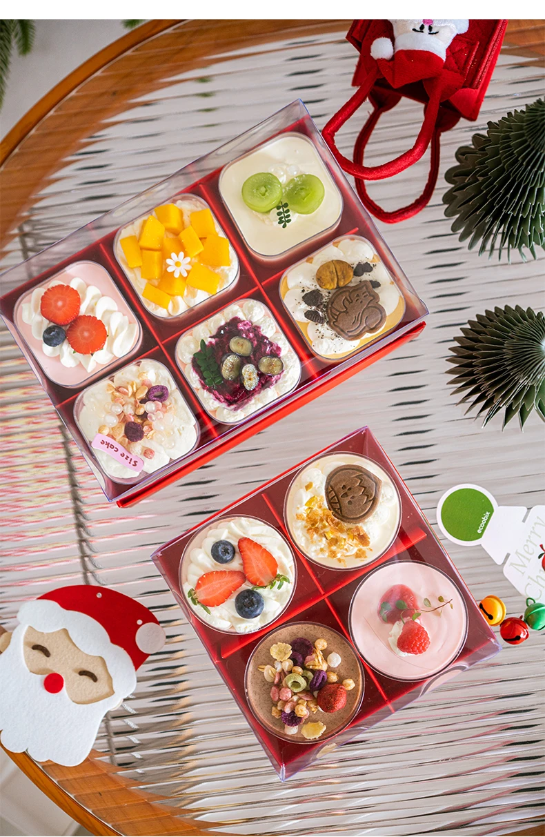 Clear Dessert Packaging Box with Handle – 4/6/9 Grid Transparent Mousse Cup Holder, Por... - SKU TCCB1545 - UGI Packaging