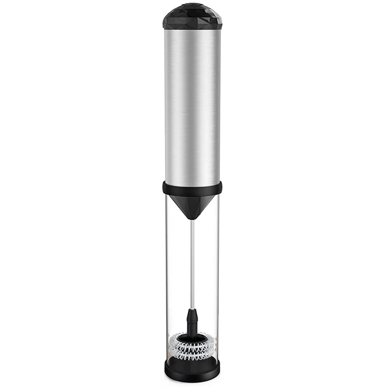 

Milk Frother Handheld, Coffee Frother With Single And Double Spring Whisk Head, Battery Operated Automatic Foam Maker
