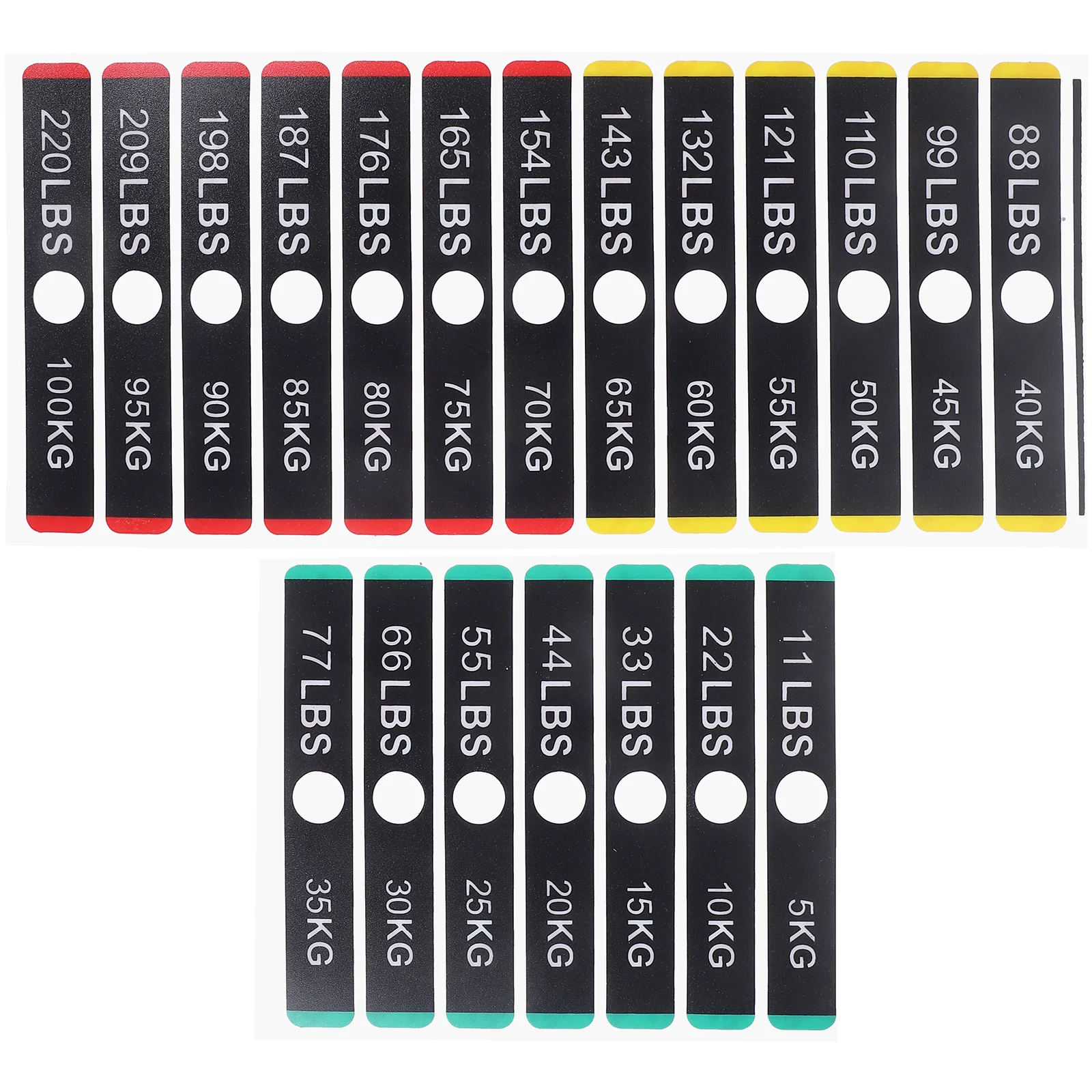 

Fitness Equipment Weight Label Tag Sorting Sticker Self-adhesive Stickers Multipurpose Tags Labels