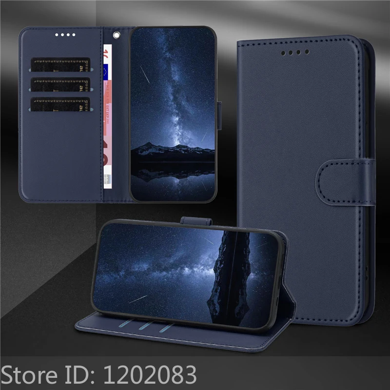 Magnetic Stand Wallet Flip Cover Phone Case with Protective Storage