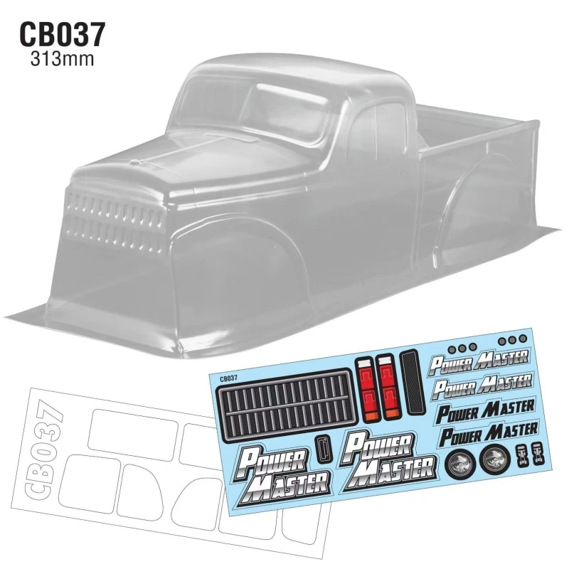 

1:10 Scale RC Rock Crawler Body Shells W/ Stickers 313mm Wheelbase for TRX4 SCX10 4 Wheel Drive Trail Finder 2 Diy Modification