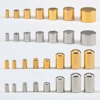 20pcs Stainless Steel Crimp Clasps DIY Cord Bracelet Fastener End Caps Leather Necklace Supplies Findings for Jewelry Making DIY