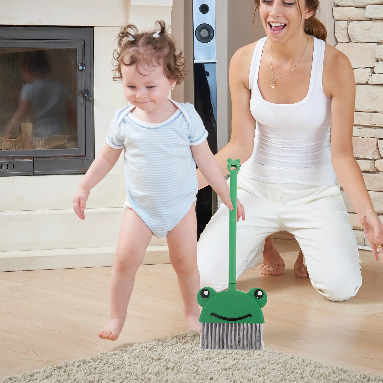 1 set Kids Cartoon Dustpan Small Dustpan For Kids Dust Broom Broom Child Cleaning Supplies Home Kindergarten Toy