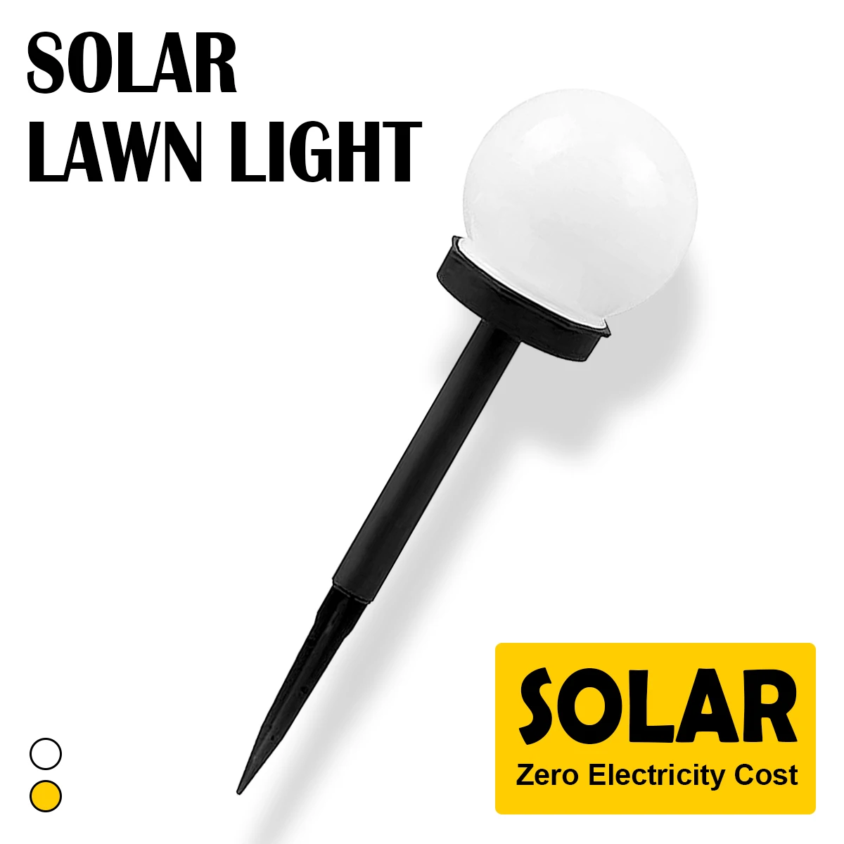 10Cm LED Globe Lawn Yard Lamp Solar Lights Warm White For Waterproof Exteriors LED Lighting Outside Garden Gardening And