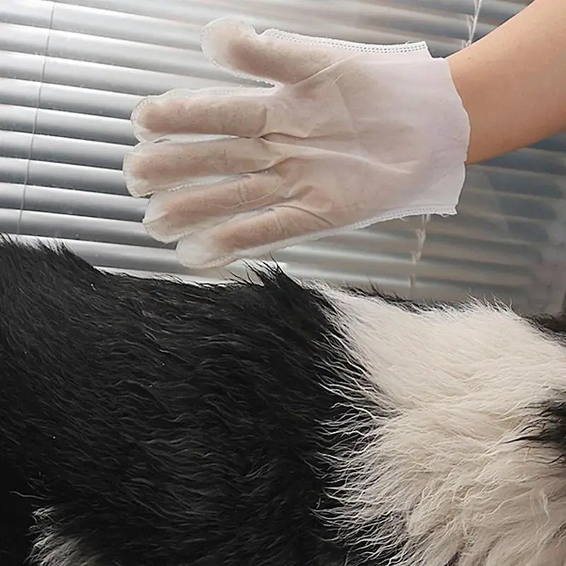 new 10pcs Pet Disposable Gloves Dog Bath Cleaning Wipes Mild Deodorizing Full Body Special Cleaning Gloves Cat Grooming Supplies
