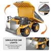 1/20 Remote Control Excavator 11 Channel RC Excavator Truck Toys 2.4Ghz Construction Vehicles with Metal Shovel Rotation for Kid 4