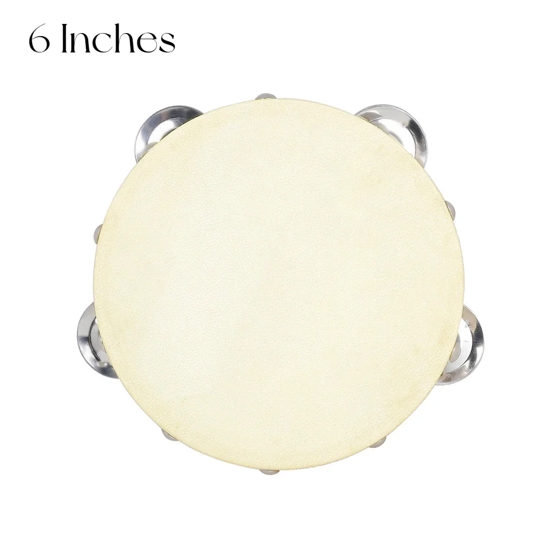2/6PCS DIY Wedding Tambourine for Guest Bell Birch Metal Jingles Hand Held Party Noise Makers Percussion Gift Church 6-10 Inches