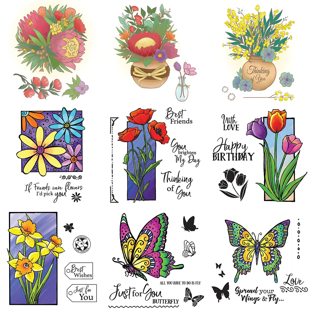 Clear Stamps Dies Card Making Clear Flower Stamps Card Making New